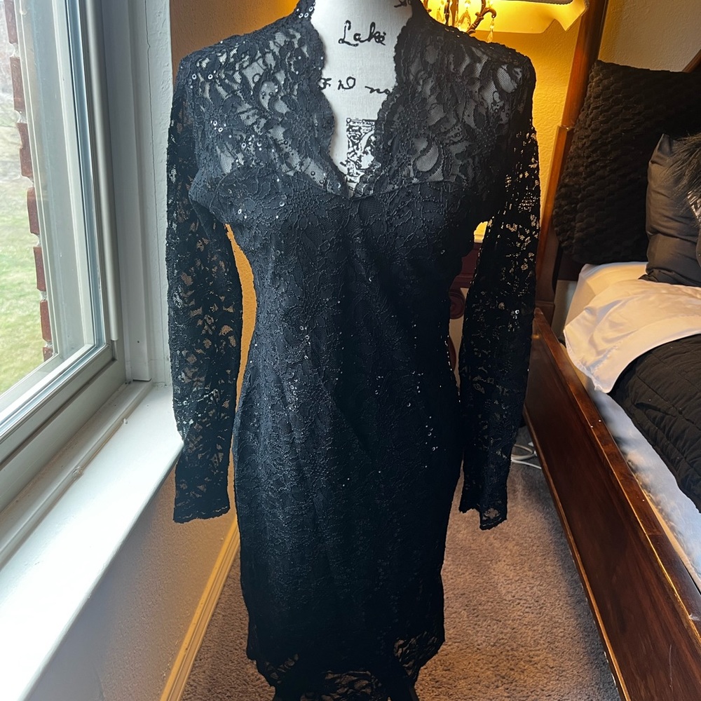 Black lace MARINA dress